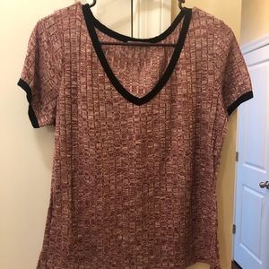 Charlotte Russe Burgundy Knitted Top